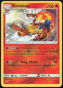 Carte Pokemon Simiabraz 23/156 Reverse Ultra-Prisme Francais - Image 1