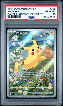 PSA 10 GEM MINT Pikachu SV Black Star Promo 088 Paldea Adventure Chest Pokemon - Image 1