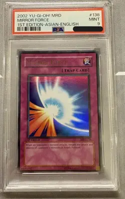 PSA 9 YU-GI-OH MRD-METAL RAIDERS #138 MIRROR FORCE 1ST ED ASIAN ENGLISH 2002 - Image 3