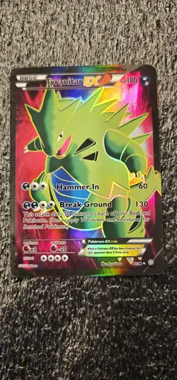 Pokemon TCG Tyranitar-EX Holo Full Art Ultra Rare Card Ancient Origins 91/98 - Image 1