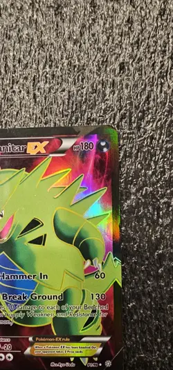 Pokemon TCG Tyranitar-EX Holo Full Art Ultra Rare Card Ancient Origins 91/98 - Image 5