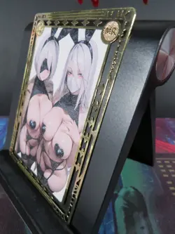 2B & A2 NieR: Automata MR Gold Metal Collectible Card Anime Goddess Waifu Doujin - Image 2