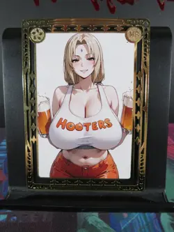 Tsunade Naruto MR Gold Metal Collectible Card Anime Goddess Waifu Doujin Hooters - Image 1