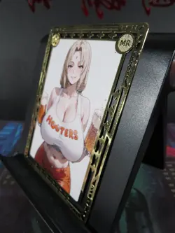 Tsunade Naruto MR Gold Metal Collectible Card Anime Goddess Waifu Doujin Hooters - Image 2