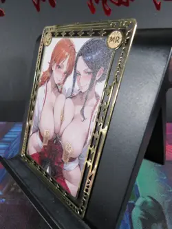Nami & Nico One Piece MR Gold Metal Collectible Card Anime Goddess Waifu Doujin - Image 2