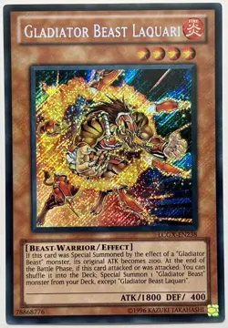 LCGX-EN238 Gladiator Beast Laquari - Secret Rare Unlimited Near Mint YuGiOh Card - Image 1