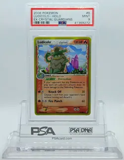 Pokemon CRYSTAL GUARDIANS LUDICOLO #6 HOLO FOIL CARD PSA 9 MINT #41369272 - Image 1