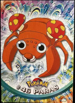 Vintage 1999 Pokemon Topps Series 1 Paras Trading Card #46 Red Logo LP/NM - Image 1