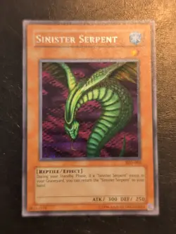 Yu-Gi-Oh! PRISMATIC SECRET RARE HOLO CARD SINISTER SERPENT SDD-002 NM - Image 1