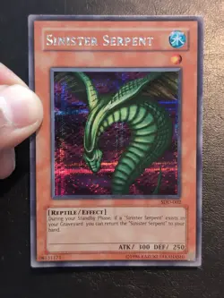 Yu-Gi-Oh! PRISMATIC SECRET RARE HOLO CARD SINISTER SERPENT SDD-002 NM - Image 3