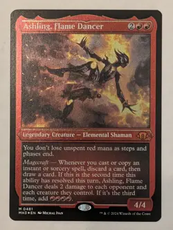Ashling, Flame Dancer x1 - Foil Etched - NM Unplayed - Modern Horizons 3 #481 - Image 1