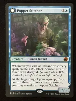 1x MTG Poppet Stitcher - Innistrad: Midnight Hunt (MID) #71 - Magic the Gatherin - Image 1