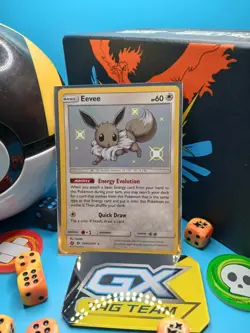 Pokemon TCG Eevee SV41/SV94 Shiny Holo Card Hidden Fates Shiny Vault NM - Image 1