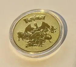 Pokemon Charizard Collectible Coin Gold Tone Metal Medallion Souvenir Rare 6 - Image 2