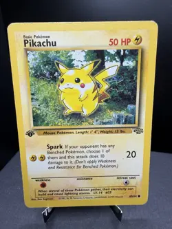Pokemon TCG WOTC 1st Edition Jungle Pikachu 60/64 Common MP - Image 1