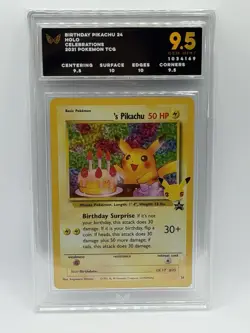 ____'s Pikachu 24/53 Birthday Celebrations 25th Anniversary Pokemon Graded... - Image 1