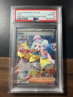 Pokemon TCG Paldea Evolved Iono #269 Sepcial Illustration Rare PSA 10 - Image 1