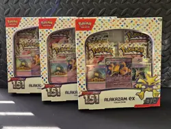 Pokemon Scarlet & Violet 151 Alakazam Ex Collection Box Lot Of 3 Sealed - Image 1