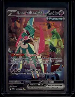 Pokemon TCG Iron Valiant ex 249/182 Paradox Rift Special Illustration NM - Image 1