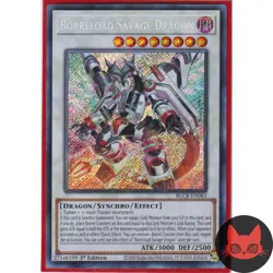 Yugioh Borreload Savage Dragon BLCR-EN083 Secret Rare 1st Edition NM - Image 1