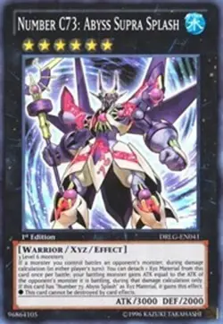 Number C73: Abyss Supra Splash - DRLG-EN041 - Super Rare 1st Edition Yugioh - Image 1