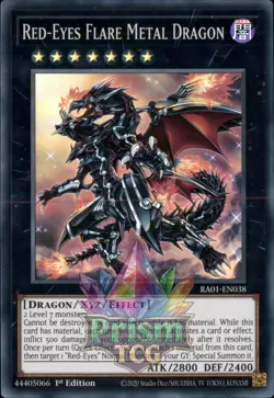 1st ed Red-Eyes Flare Metal Dragon super rare RA01-EN038 Yugioh - Image 1
