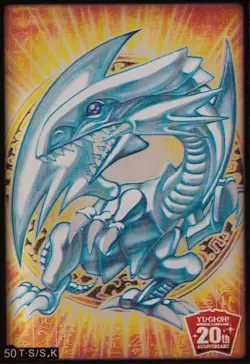 (50) Yu-Gi-Oh Card Protecter Blue-Eyes White Dragon Card Sleeves 50Pcs 63x90mm - Image 1