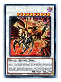 Black-Winged Assault Dragon MP23-EN187 Prismatic Secret Rare 1st Edition Yugioh - Image 1