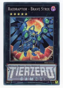 Yugioh PHNI-EN046 - Raidraptor - Brave Strix - Super Rare - Image 1