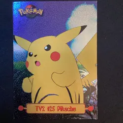 Pikachu #25 TV2 Topps Holo! Pokemon Card TV Animation Edition - Image 1