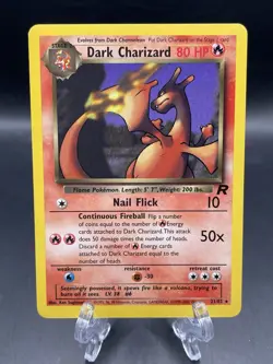 Pokemon TCG Dark Charizard Team Rocket 21/82 Non-Holo Card WOTC LP - Image 1