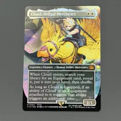 Cloud, Midgar Mercenary (Borderless Chocobo Track Foil) Final Fantasy MTG NM - Image 2