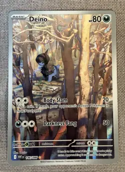 Pokemon TCG Deino NM Illustration Rare 146/086 White Flare Holo Full Art Card SV - Image 1