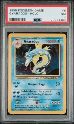 1999 Pokemon Game Gyarados Holo 6/102 PSA 7 Rare Holo Base Set - Image 1