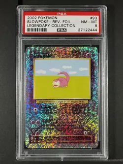 Slowpoke Reverse Foil #93 2002 Pokemon Legendary PSA 8 250001 - Image 1