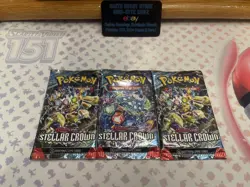 Pokemon TCG Scarlet & Violet - Stellar Crown Booster Packs-Lot of 3 ! - Image 1