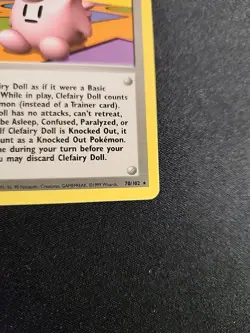 Pokemon TCG Clefairy Doll Base Set Trainer 70/102 Unlimited Rare NM/ M - Image 5