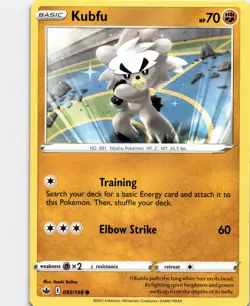 Kubfu Common SWSH06: Chilling Reign 093/198 NM Pokemon - Image 1