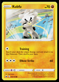 Kubfu 093/198 Common Chilling Reign Pokemon Near Mint - Image 1