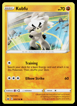 Kubfu 093/198 Common Chilling Reign Pokemon Near Mint - Image 1