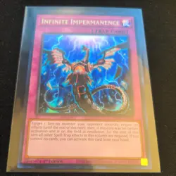 Infinite Impermanence SR RA01-EN075 Rarity Collection 1 Yugioh 1st Edition - Image 1