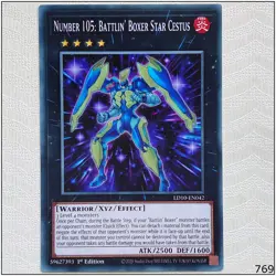 Number 105: Battlin' Boxer Star Cestus - LD10-EN042 - Common 1st Edition Yugioh - Image 1