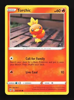 Torchic 022/189 LP Darkness Ablaze English Pokemon Card TCG - Image 1