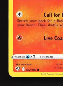Torchic 022/189 LP Darkness Ablaze English Pokemon Card TCG - Image 2