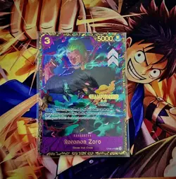 Roronoa Zoro OP09-076 Championship Card Top 16 Prize [Original Seal - ENGLISH] - Image 1