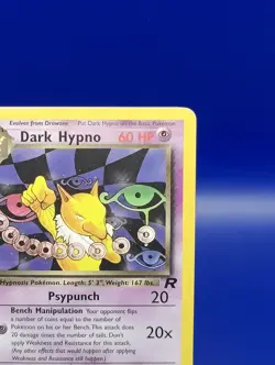 Dark Hypno 26/82 1st Edition Non Holo Rare Team Rocket Pokemon Card TCG WOTC LP - Image 5