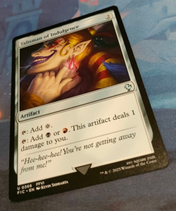 Talisman of Indulgence - Final Fantasy Commander - Uncommon - NM (see pics) MTG - Image 3