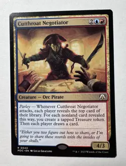 CUTTHROAT NEGOTIATOR mtg NM-M Commander March of The Machine 1 Rare - Image 1