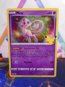 Mew Holo 011/025 - Pokemon Celebrations - Pack Fresh - Fast Free Shipping! - Image 1