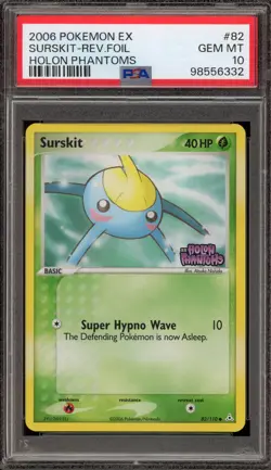 Pokemon Surskit EX Holon Phantoms Reverse Holo #82 PSA 10 Gem Mint - Image 1